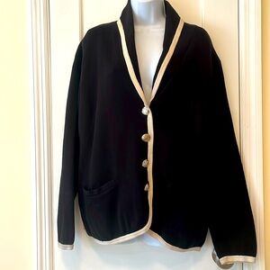 Lauren Ralph Lauren 100% Cotton Knit Cardigan Sweater Women’s 2X Preppy Classic